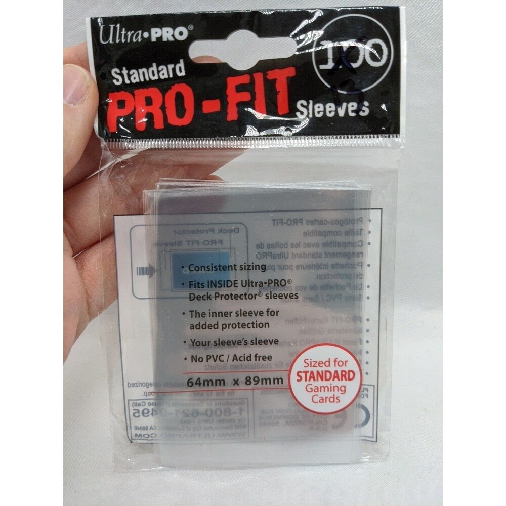 (13 Individual) Ultra Pro Standard Pro-Fit Sleeves 64mm X 89mm